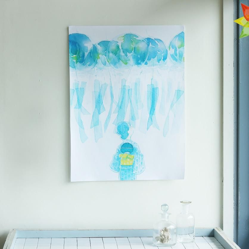 BLUE REFLECTION どでか布ポスター ブルーリフレクション 白井日菜子 どでか布ポスター BLUE