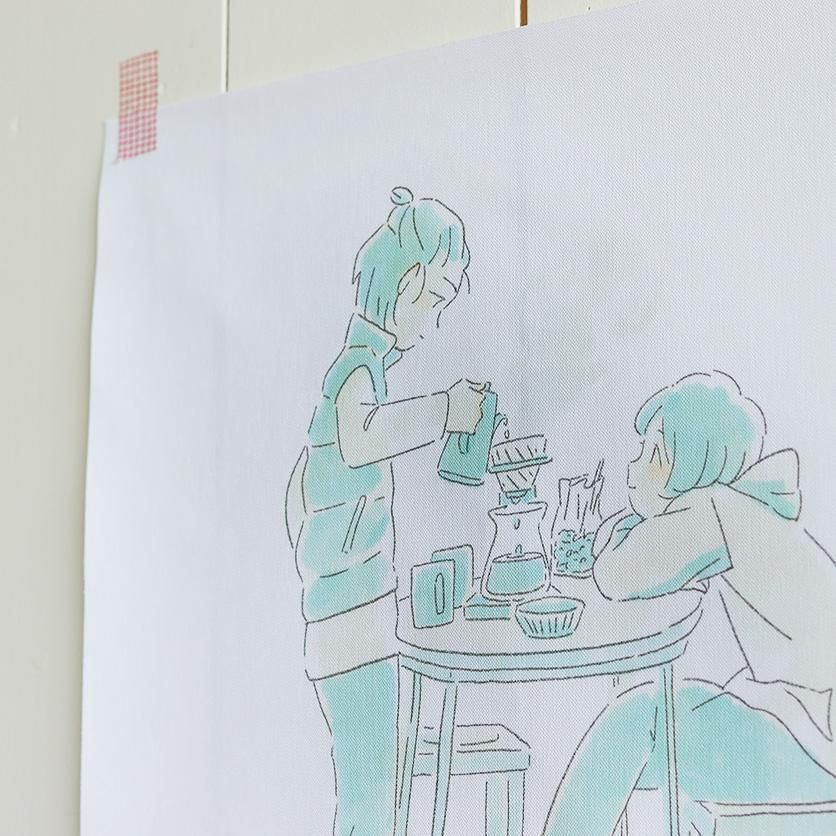 ファブリックポスター：コーヒータイム（水元さきの） | nunocoto fabric