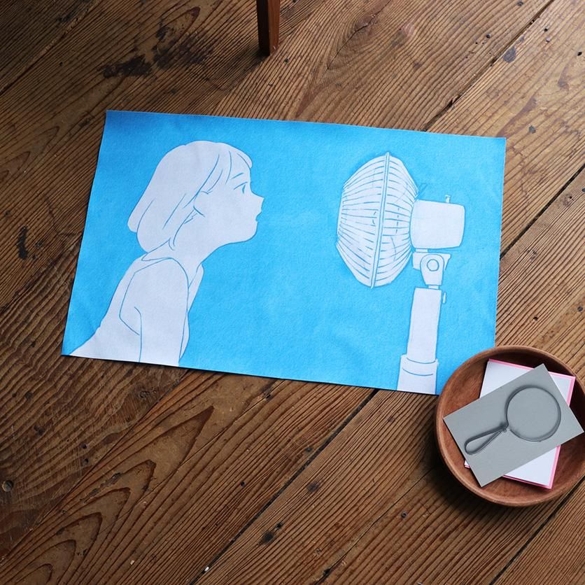 ファブリックポスター：扇風機（水元さきの） | nunocoto fabric