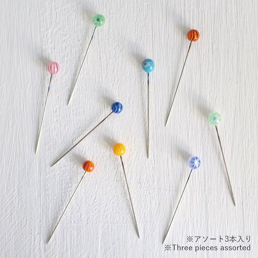 とんぼ玉の待針（Cohana） | nunocoto fabric
