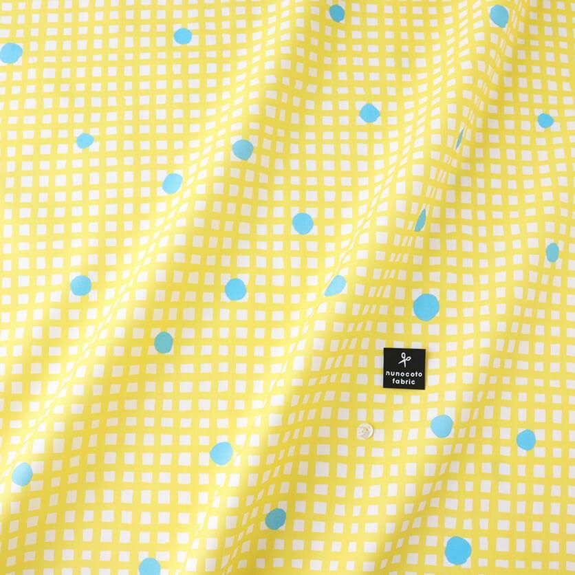 チェック＆ドット（イエロー） - 生地と型紙の通販サイト：nunocoto fabric