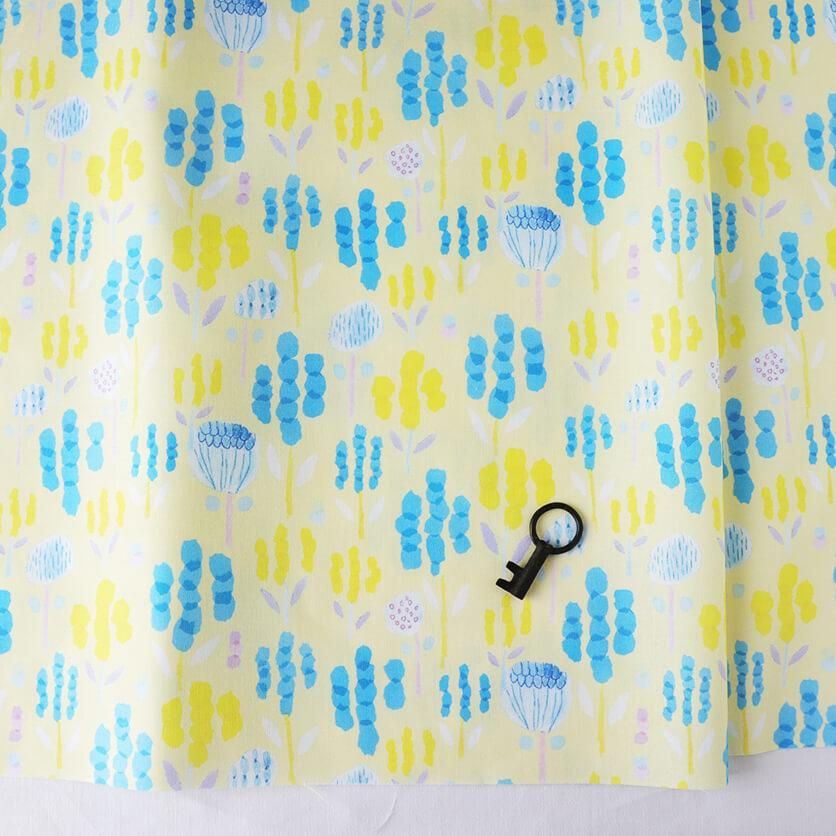 hydrangea（ライムイエロー） - 生地と型紙の通販サイト：nunocoto fabric