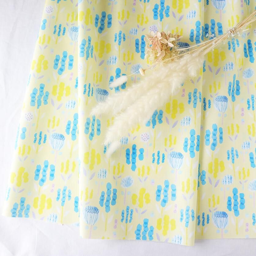 hydrangea（ライムイエロー） - 生地と型紙の通販サイト：nunocoto fabric