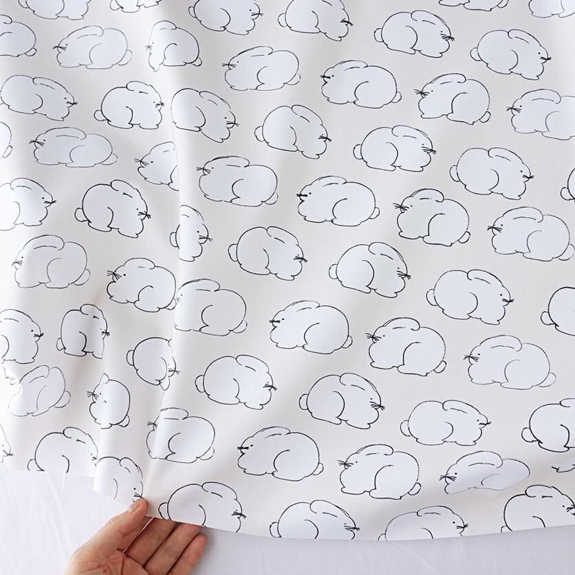 USAGI（きなり）うさぎ柄- 布・生地の通販サイト：nunocoto fabric