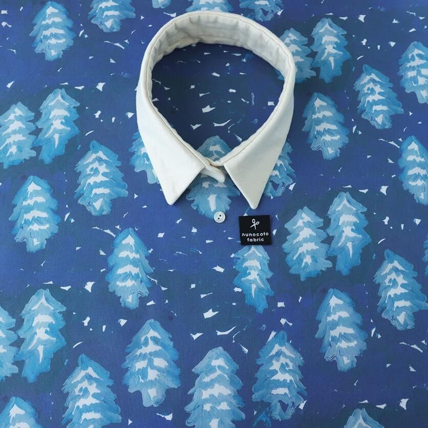 snowforest（ナイトブルー）北欧・自然柄- 布・生地の通販サイト