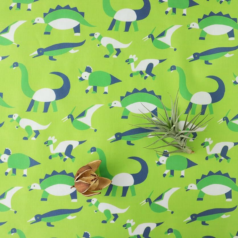 専用　紐変更可能です★ラスト✳︎ハンドメイド✳︎恐竜柄　ミントグリーン　ダイナソー 専用 紐変更可能です☆ラスト✳︎ハンドメイド✳︎恐竜柄 ミント