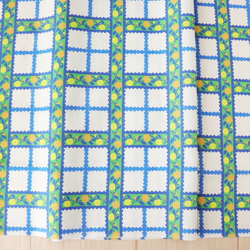 チロリアンテープチェック（グリーン）チェック・花柄- 布・生地の通販サイト：nunocoto fabric