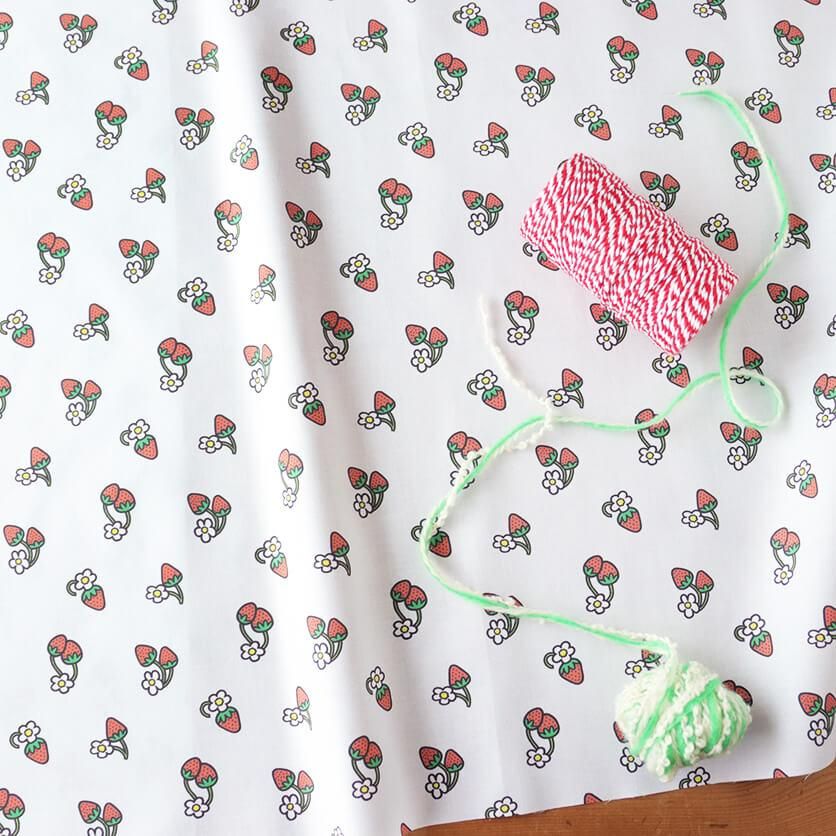 strawberry フルーツ・いちご柄- 布・生地の通販サイト