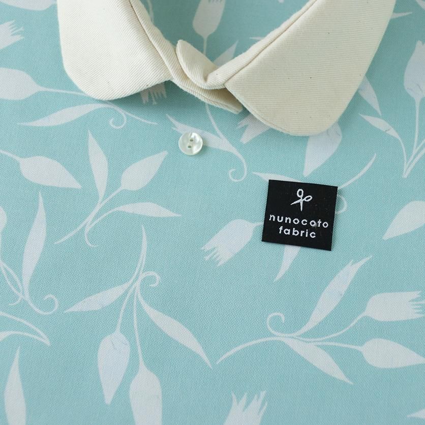 パボニア（あさぎ）花柄- 布・生地の通販サイト：nunocoto fabric