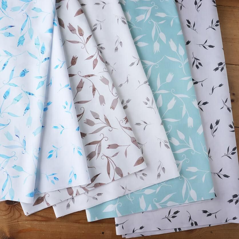 毛布 あずき色 花柄 biwa（レッド）びわ・花柄- 布・生地の通販サイト：nunocoto fabric