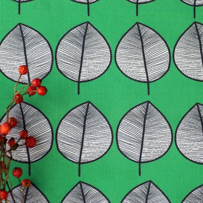 葉っぱmini（グリーン）葉っぱ・北欧柄- 布・生地の通販サイト