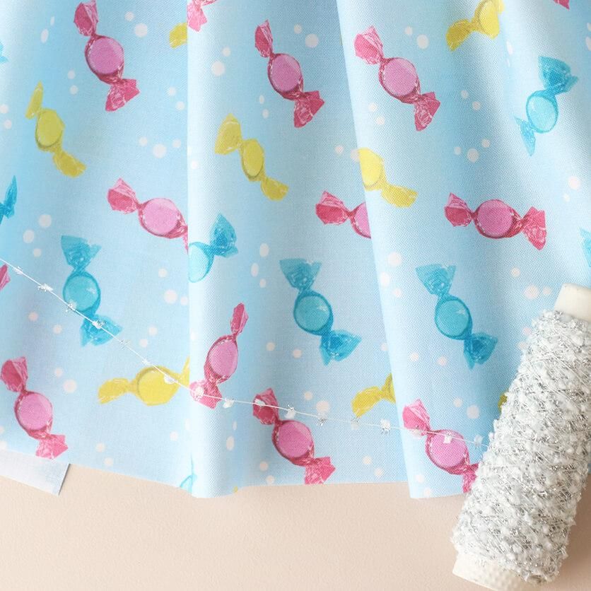 ラムネ菓子 お菓子・ラムネ柄- 布・生地の通販サイト：nunocoto