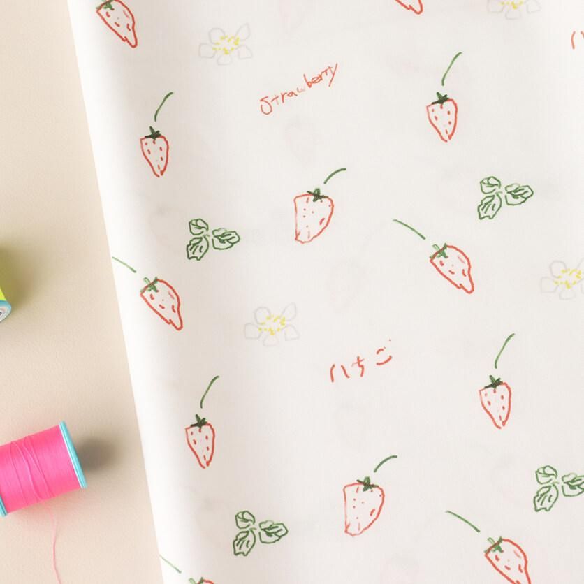 ラフないちご いちご柄- 布・生地の通販サイト：nunocoto fabric