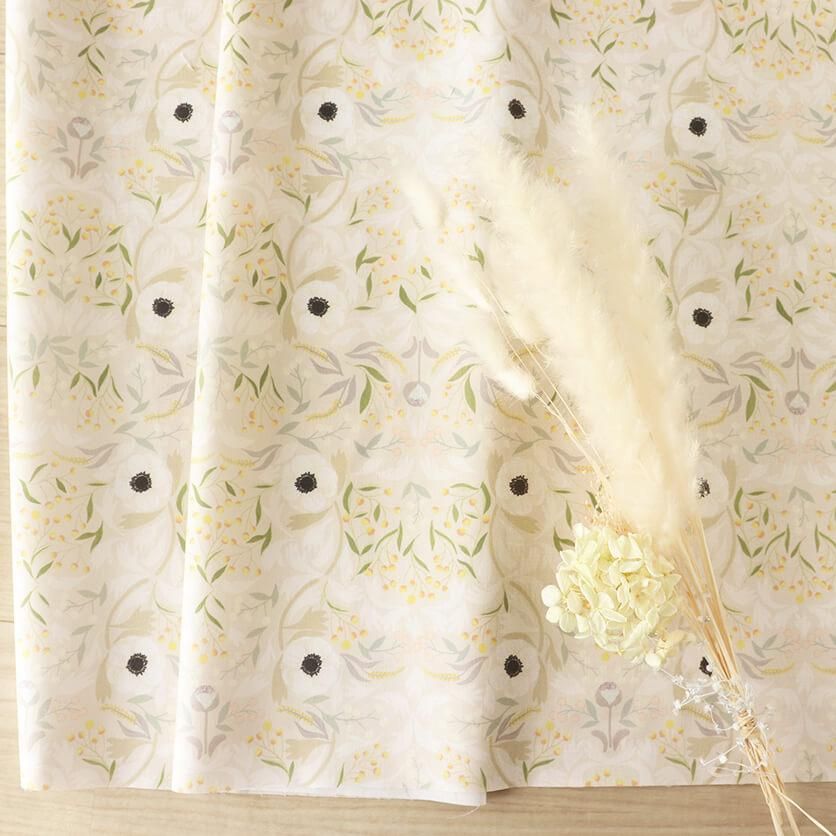 Anemone（アイボリー）アネモネ・花柄- 布・生地の通販サイト