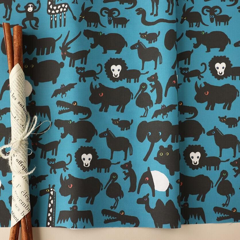 Night Safari 鳥・動物柄- 布・生地の通販サイト:nunocoto fabric Night Safari 鳥・動物柄- 布・生地の通販サイト:nunocoto fabric