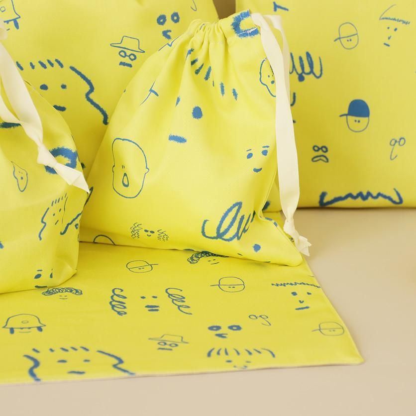 入園入学5点セット（salute* handmade） ベジタブル柄×黄色