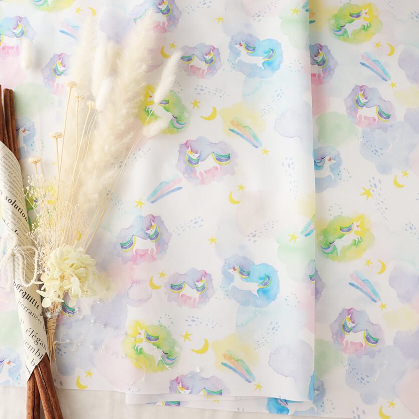 ユニコーン -Pastel- ユニコーン柄- 布・生地の通販サイト：nunocoto fabric