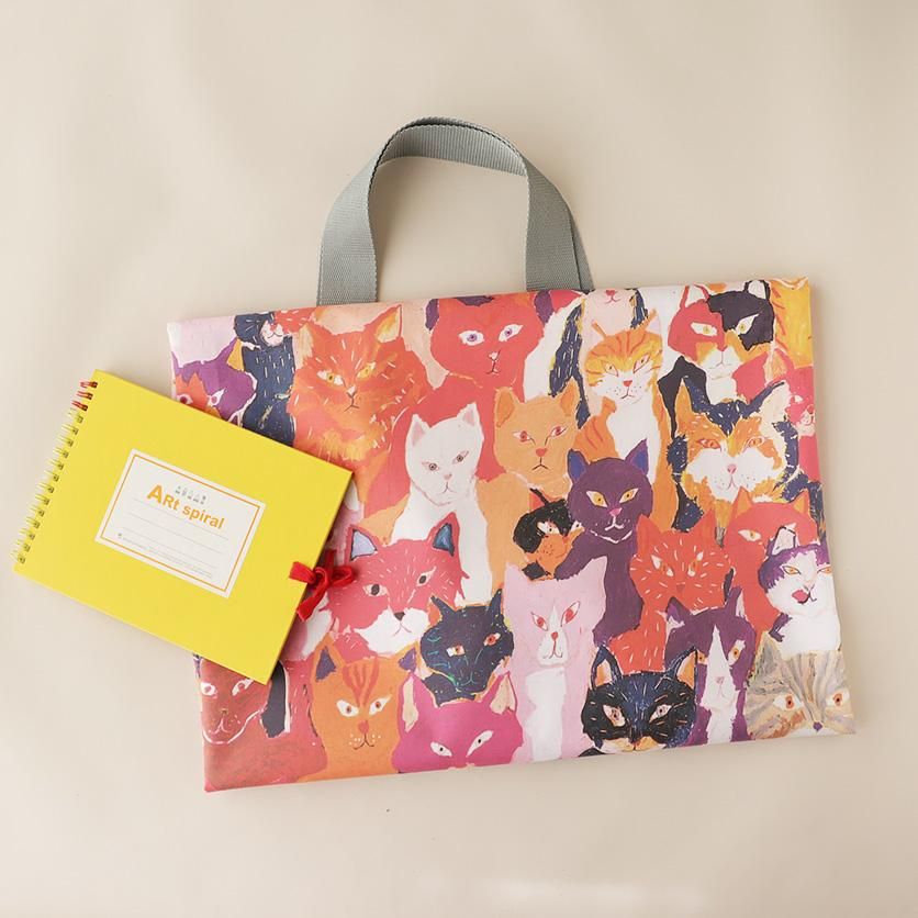 猫たちよ！（モーヴピンク）ねこ柄- 布・生地の通販サイト