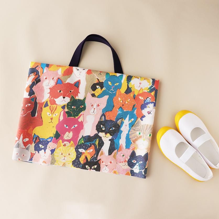 猫たちよ！（カラフル）ねこ柄- 布・生地の通販サイト：nunocoto