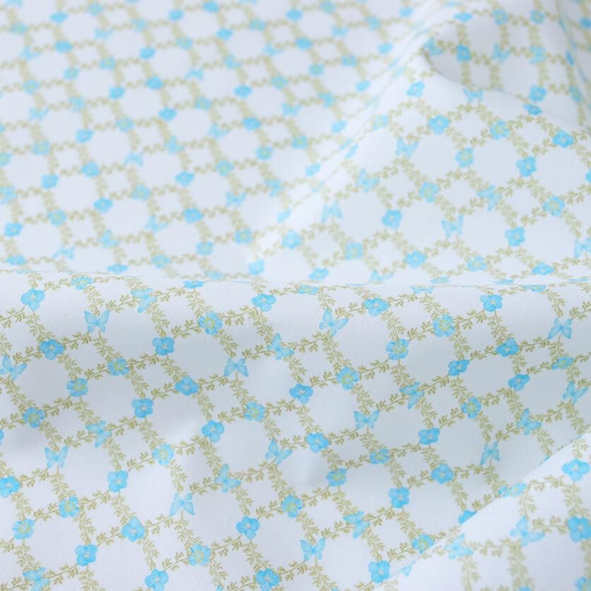 青い花と蝶々 ちょうちょ柄- 布・生地の通販サイト:nunocoto fabric 青い花と蝶々 ちょうちょ柄- 布・生地の通販サイト:nunocoto fabric