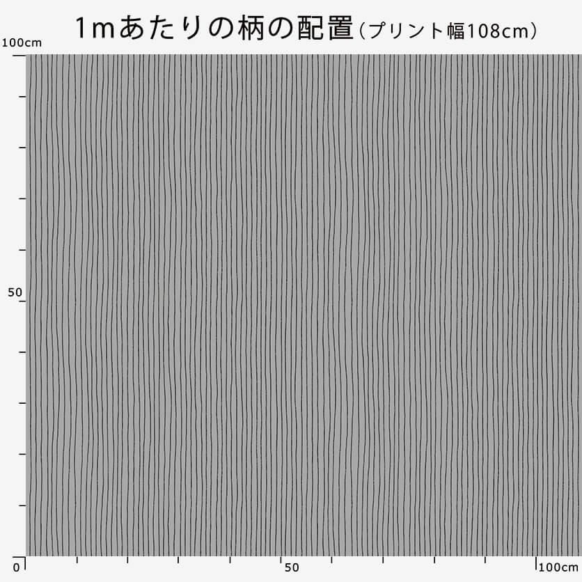 しまもよう（グレー×ブラック）ストライプ柄- 布・生地の通販