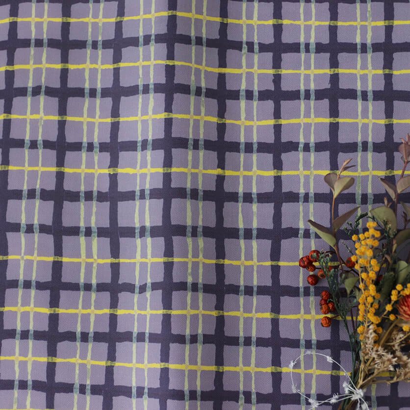 Plaid（パープル）チェック柄- 布・生地の通販サイト：nunocoto fabric