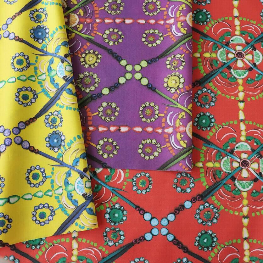 Arabesque（パープルマゼンタ）アラベスク柄- 布・生地の通販サイト：nunocoto fabric