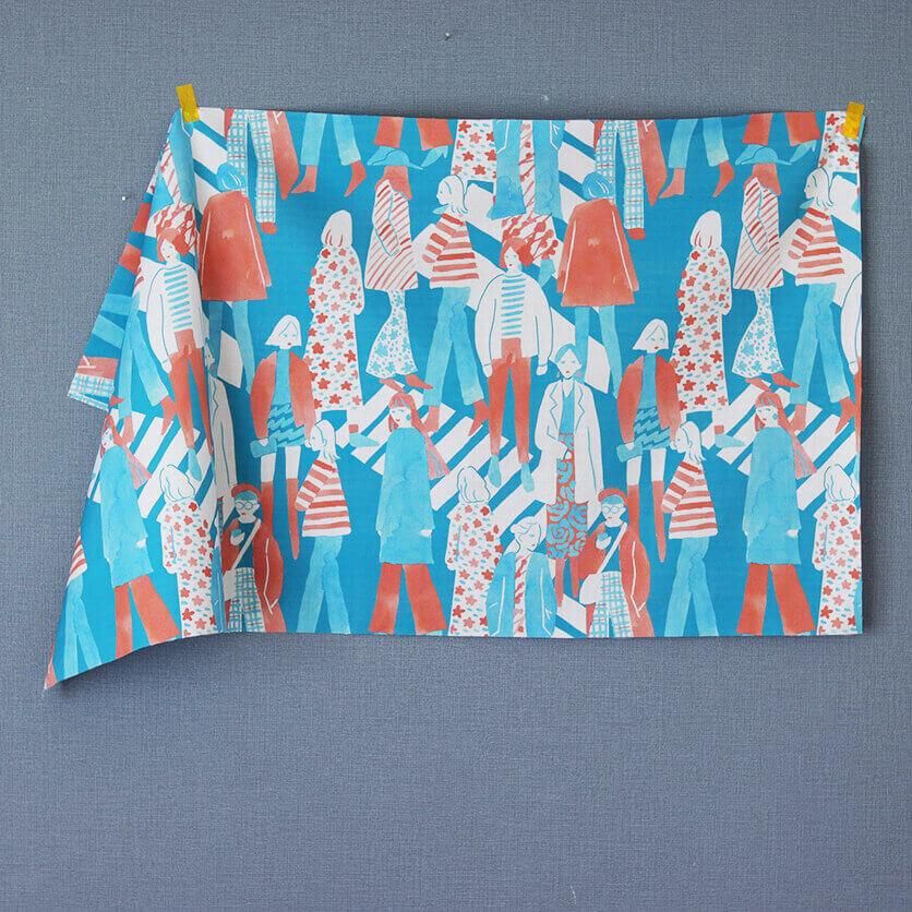 scramble（レトログリーン×ネオンピンク）人物柄- 布・生地の通販