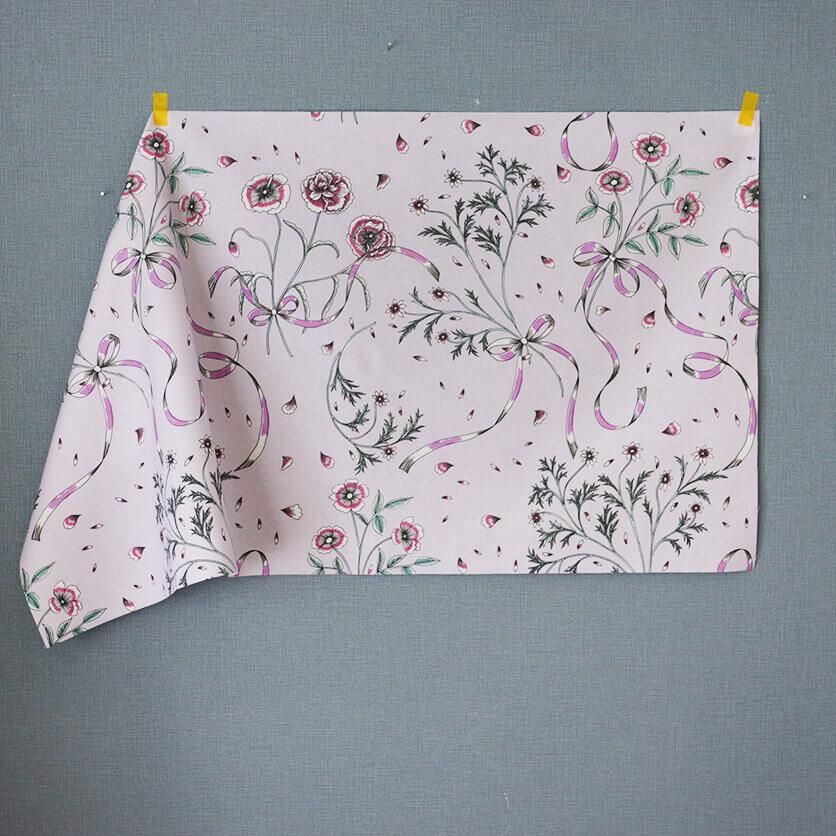 bouquet（ラベンダー）リボン・花柄- 布・生地の通販サイト：nunocoto