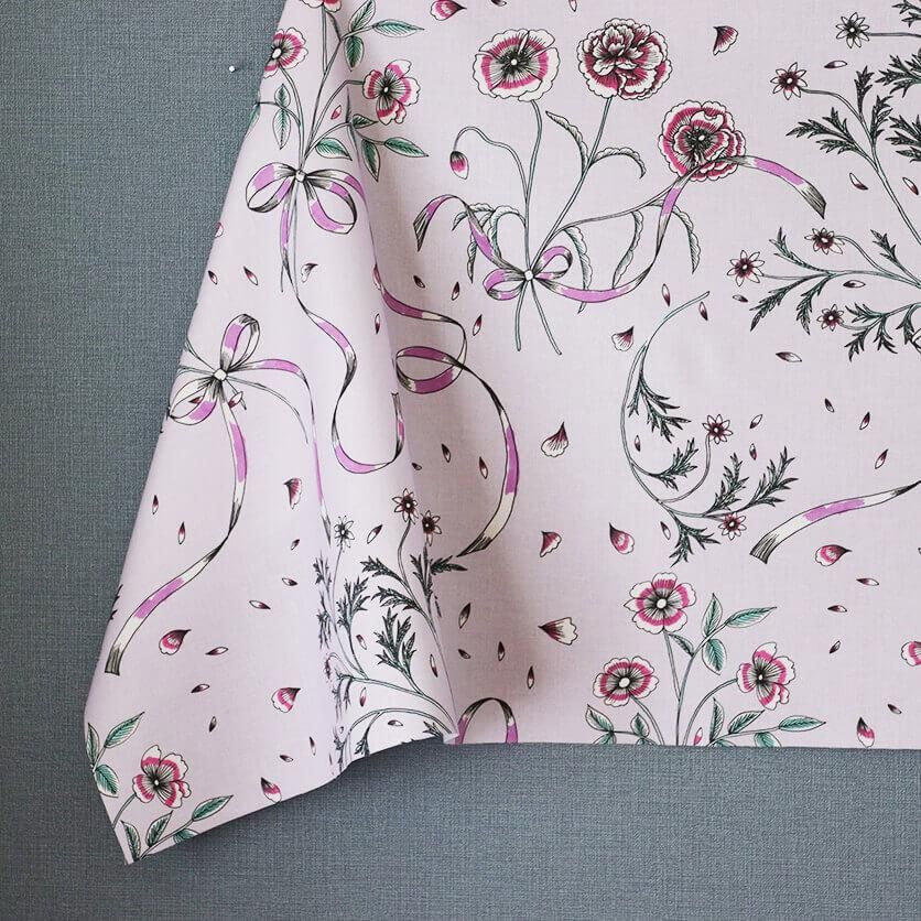 bouquet（ラベンダー）リボン・花柄- 布・生地の通販サイト：nunocoto