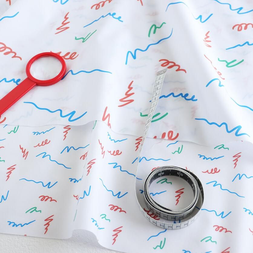 オーダー用　合わせ生地　しっかり目～普通　生地　見本 クロス（大・レッド×ホワイト） - 生地と型紙の通販サイト：nunocoto