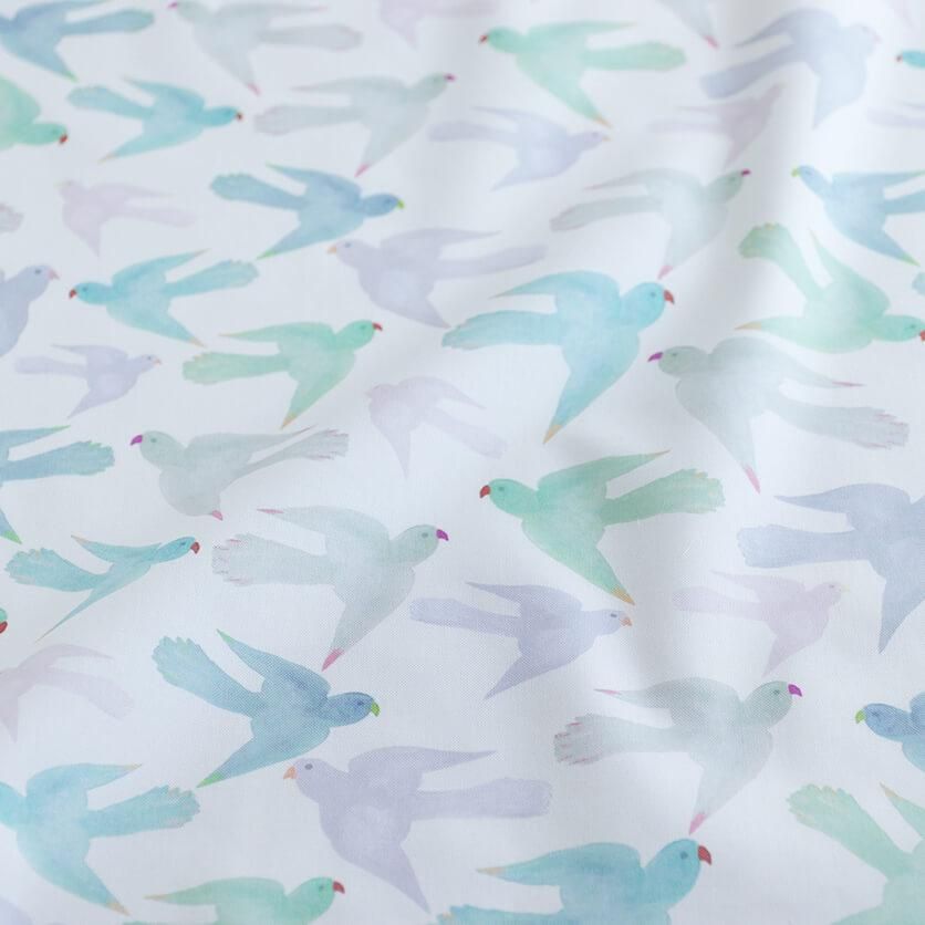Pastel Parrots 鳥・オウム柄- 布・生地の通販サイト：nunocoto