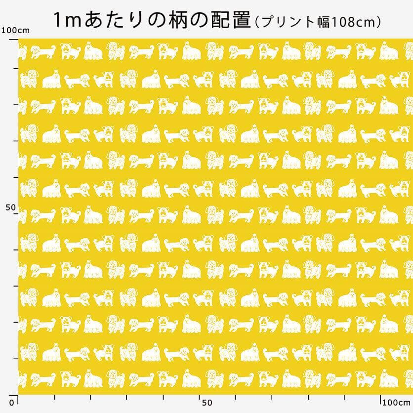 小型犬たち(グリーン)犬柄- 布・生地の通販サイト:nunocoto 小型犬たち(グリーン)犬柄- 布・生地の通販サイト:nunocoto