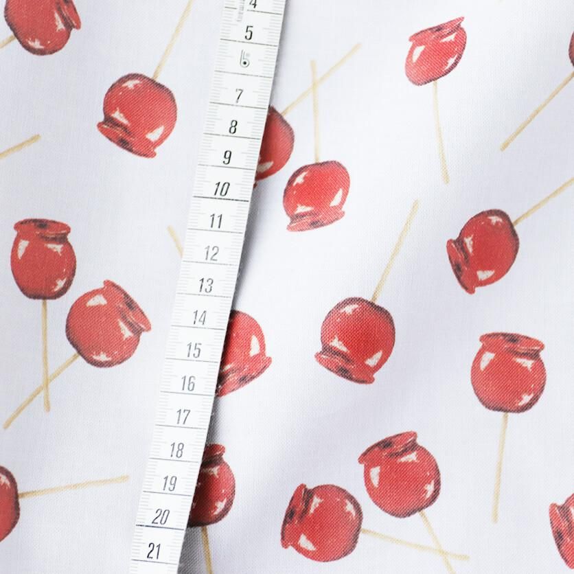 りんご飴 mini お菓子・キャンディ柄- 布・生地の通販サイト りんご飴 mini お菓子・キャンディ柄- 布・生地の通販サイト