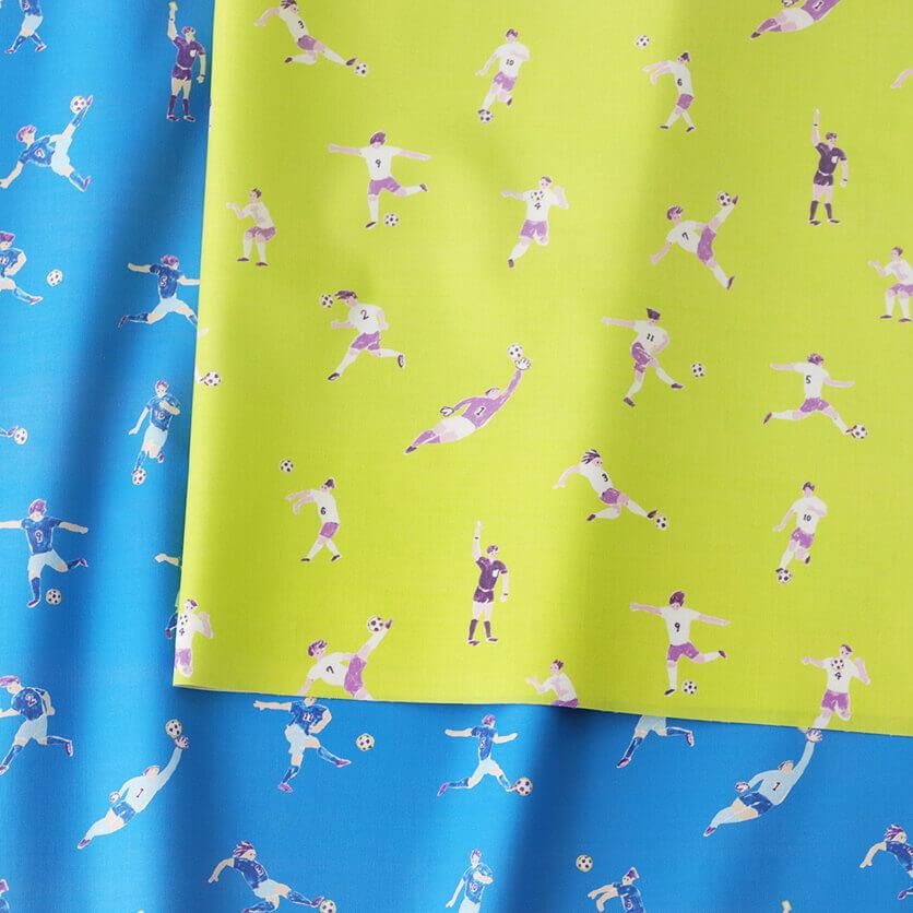 サッカー選手（ブルー）| nunocoto fabric