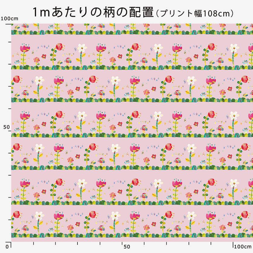 絵本の庭（スカイブルー） - 生地と型紙の通販サイト：nunocoto fabric