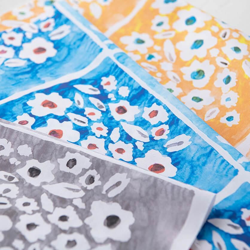 スカーフの花（ブルー） - 生地と型紙の通販サイト：nunocoto fabric