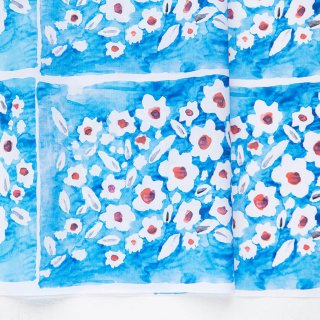 スカーフの花（ブルー）