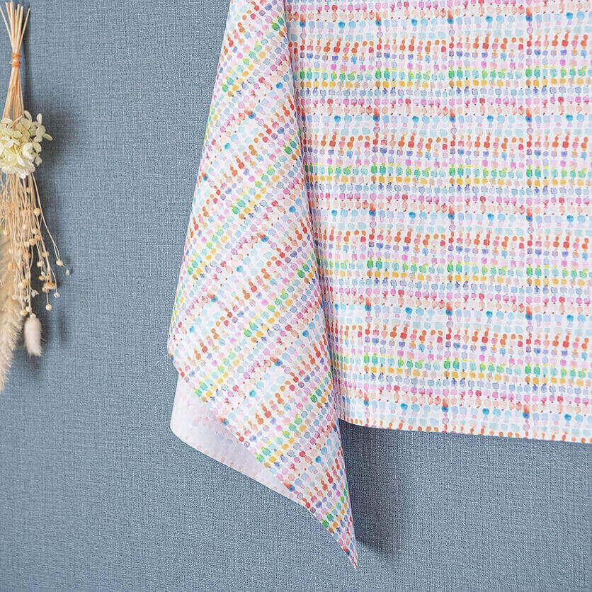 生地見本　No.8 line（ホワイト） - 生地と型紙の通販サイト：nunocoto fabric