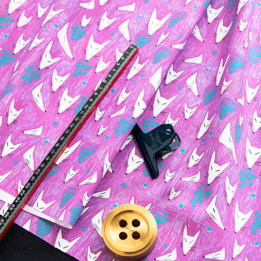 Fox（パープル） - 生地と型紙の通販サイト：nunocoto fabric