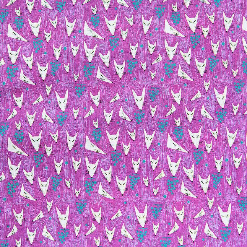 Fox（パープル） - 生地と型紙の通販サイト：nunocoto fabric
