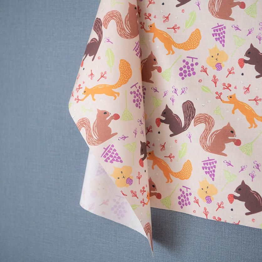 Squirrel（ベージュ） - 生地と型紙の通販サイト：nunocoto fabric