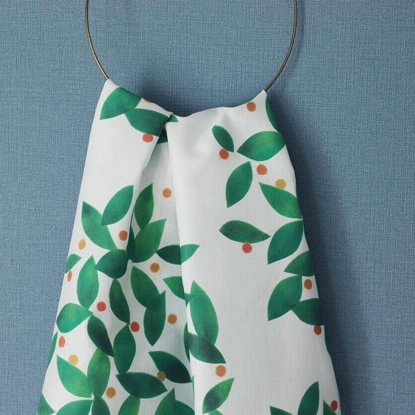 orchard（ホワイト×グリーン） - 生地と型紙の通販サイト：nunocoto fabric