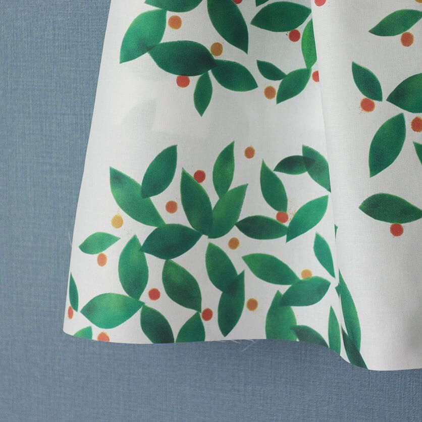 オーダーページ2022生地 orchard（ホワイト×グリーン） - 生地と型紙の通販サイト：nunocoto fabric