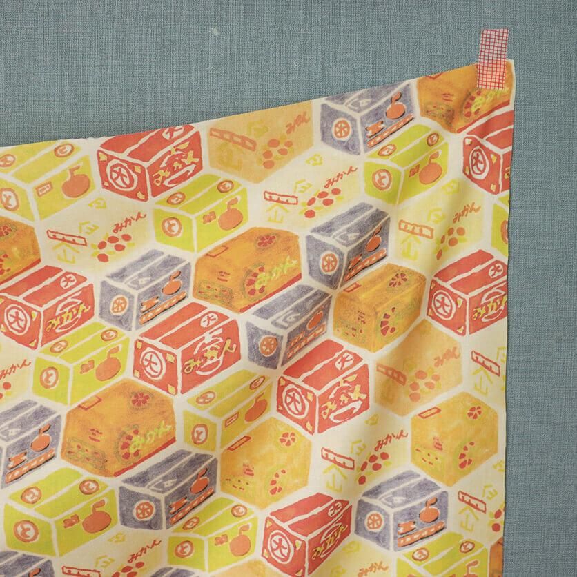 みかん箱（レトロ） - 生地と型紙の通販サイト：nunocoto fabric