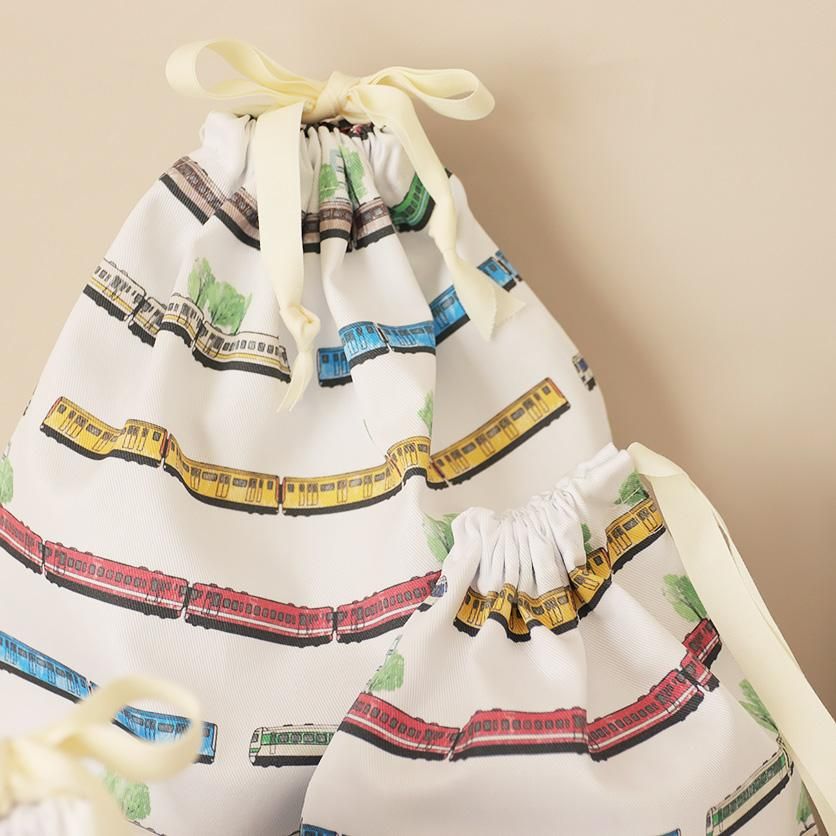 入園・入学グッズ手作りキット(6点セット)僕らの電車 | nunocoto fabric 入園・入学グッズ手作りキット(6点セット)僕らの電車 | nunocoto fabric