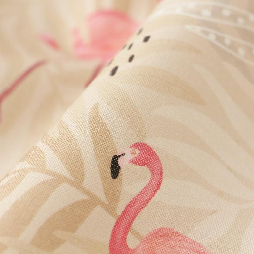 Happy Flamingo Time(ベージュ)フラミンゴ柄- 布・生地の通販 Happy Flamingo Time(ベージュ)フラミンゴ柄- 布・生地の通販