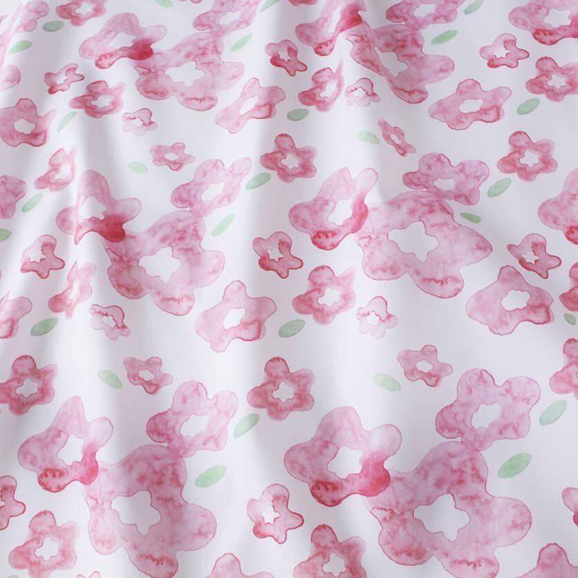 Yourelia　生地合わせ ゆらり湯の花（ホワイト）花柄- 布・生地の通販サイト：nunocoto fabric