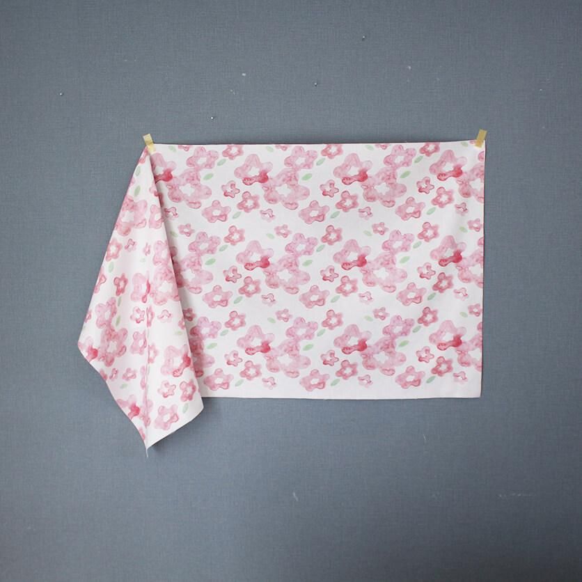 ゆらり湯の花（ホワイト）花柄- 布・生地の通販サイト：nunocoto fabric