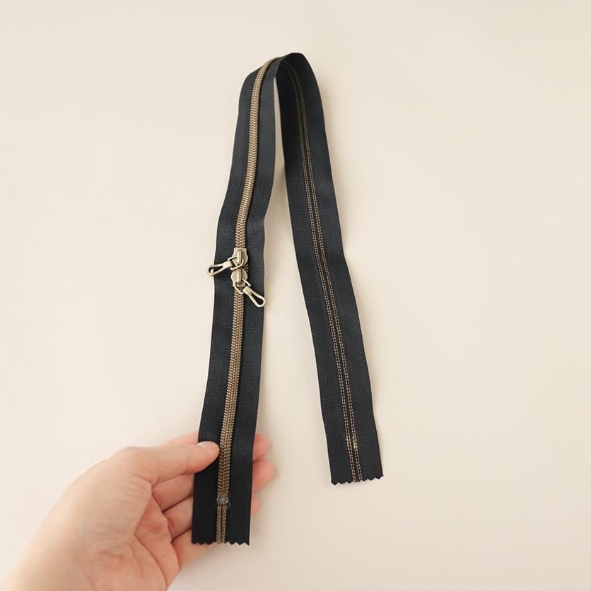 両開きファスナー(60cm/メタル調樹脂)Cloverクロバー 両開きファスナー(60cm/メタル調樹脂)Cloverクロバー